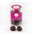 Raspberry meringues coated with dark chocolate - "Les Baisers" 100g