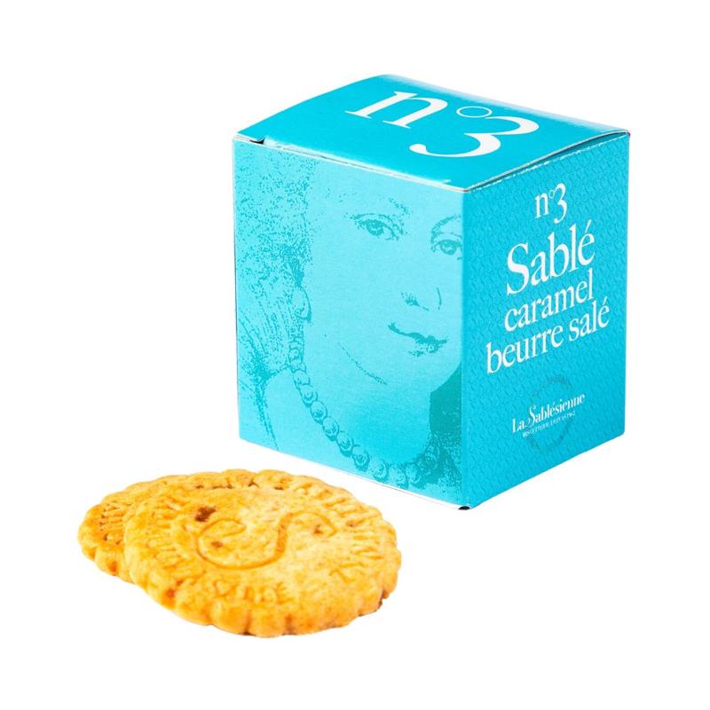 Biscuits sablés pépites de caramel beurre salé - Mini cube carton n°3 35g