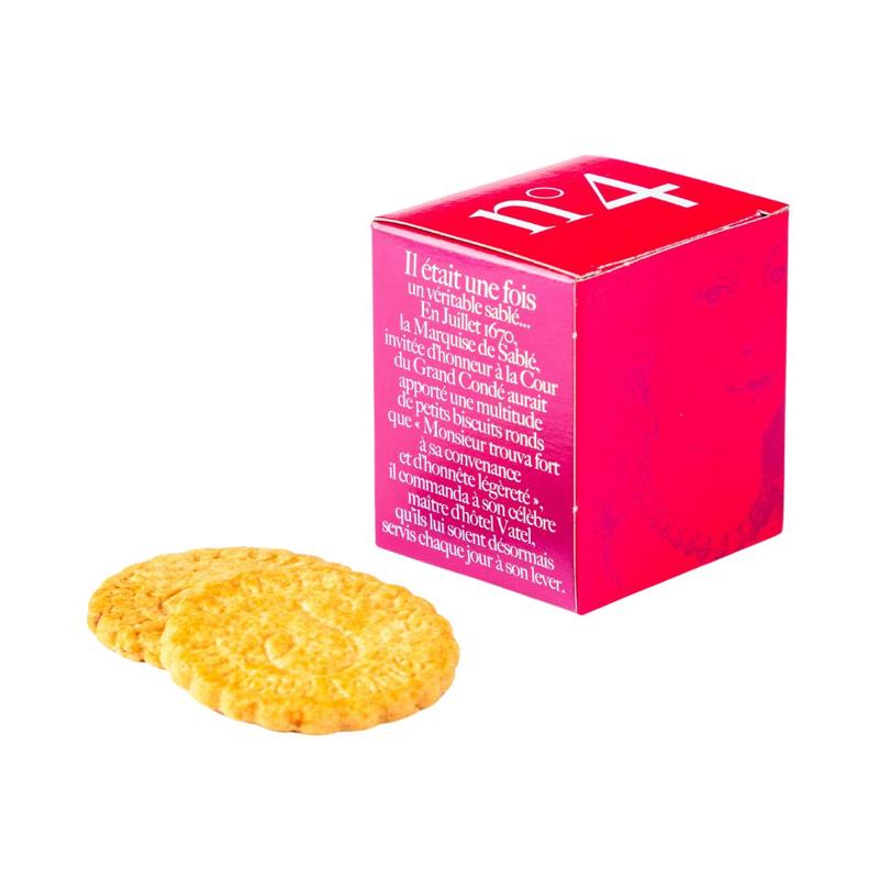 Biscuits sablés pépites de framboise - Mini cube carton n°4 35g
