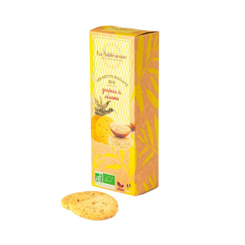 Organic & vegan cookies with sesame seeds - 100g box