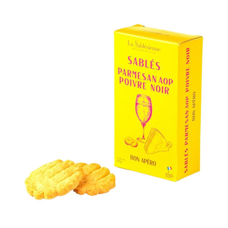 PDO Parmesan and Black Pepper small biscuit - 40g